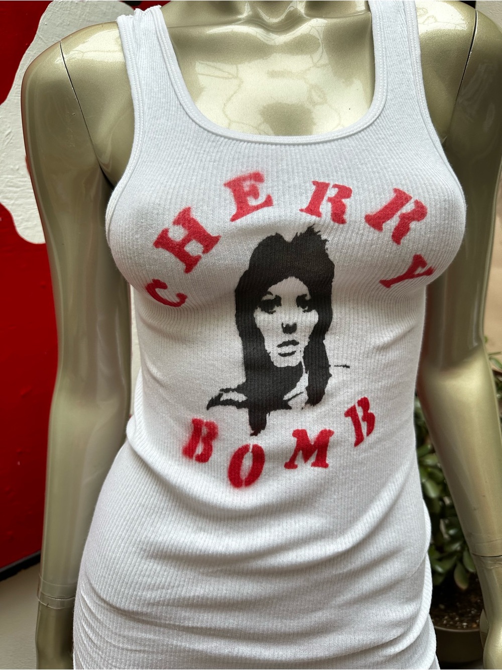 ⚡️JOAN JETT CHERRY BOMB inspired 80s distressed graffiti Top or Dress S or M